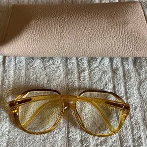 Vintage Saphira 4086 Amber Oversized Optyl eyeglasses 80s prescription aatached Saphira | Accessories | Vintage Saphira 486 Amber Oversized  main image 2